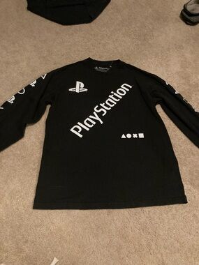Vintage (1990’s)PlayStation Black Long Sleeve Tee with White Logos